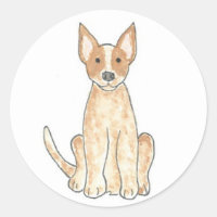 Etiquetas vermelhas de Heeler do cão australiano