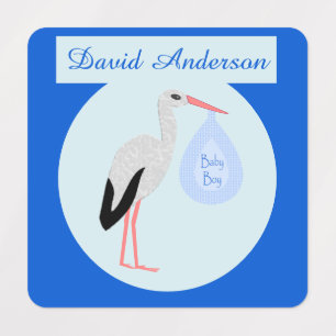 Etiquetas Vestuário Personalizado De Tempestade Azul De Bebê