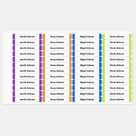 Etiquetas Vestuário Uniforme Personalizável para Crianças Co