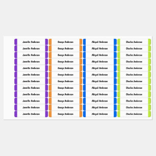 Etiquetas Vestuário Uniforme Personalizável para Crianças Co