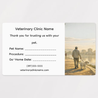 Etiquetas Veterinary Surgery Go‑Home Label – Large