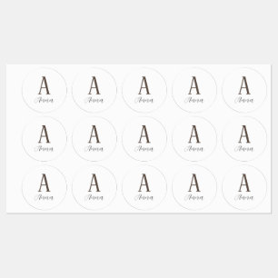 Etiquetas Víbe de outono do Monograma