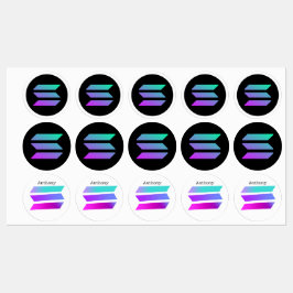 Etiquetas Vinheta moderna de moedas de ALANA para o profissi