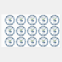 Etiquetas Vintage Blue Blueberry Jam Canning