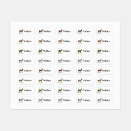 Etiquetas Vintage Deer Com Seu Nome