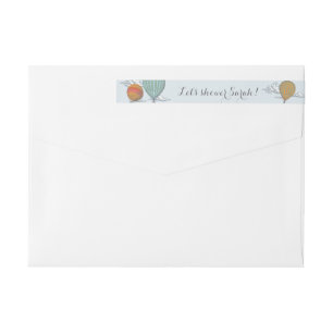 Etiquetas Vintage Hot Air Balloon Wrap para Cima e Fora