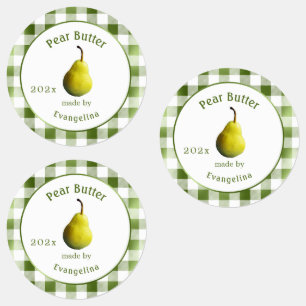 Etiquetas Vintage Pear Butting Personalized Canning