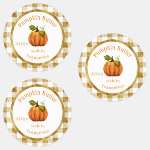 Etiquetas Vintage Pumpkin Manteiga Personalizada Canning