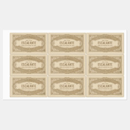 Etiquetas Vintage Retro sofisticado Borda Cremosa Francesa