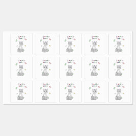 Etiquetas vinyl waterproof Rocky Cats sticker