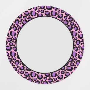 Etiquetas Violeta Rosa Guepardo Leopardo Padrão Amante de An