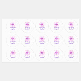 Etiquetas Você é meu sol roxo púrpura, cor-de-rosa, raios so