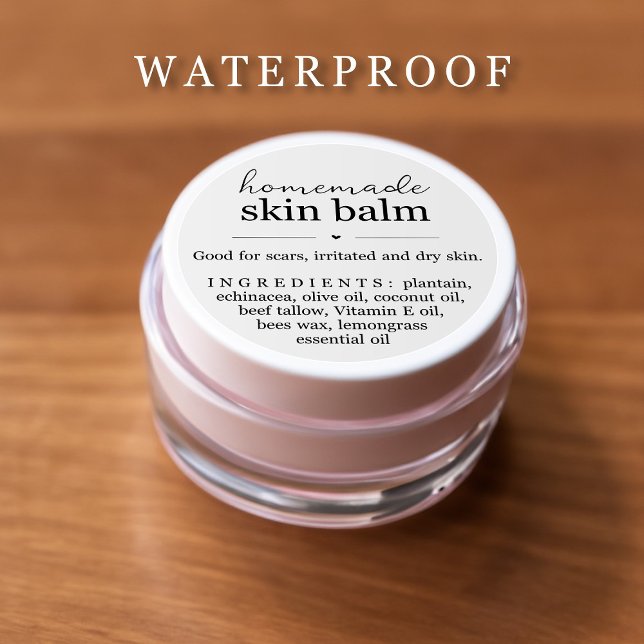 Etiquetas Waterproof Homemade Balm Sticker (Criador carregado)
