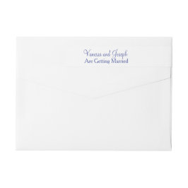 Etiquetas Wedding Periwinkle White