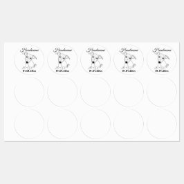 Etiquetas Whippet Minimalist Line Art personalized dog brand