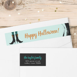 Etiquetas Wicked Witch Boots Halloween Address Labels