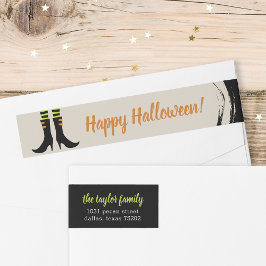 Etiquetas Wicked Witch Boots Halloween Address Labels