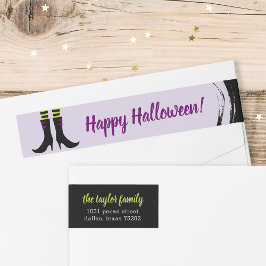 Etiquetas Wicked Witch Boots Halloween Address Labels