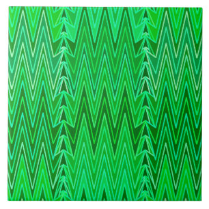 Étnica Chevron Damask, Emerald e Verde limão