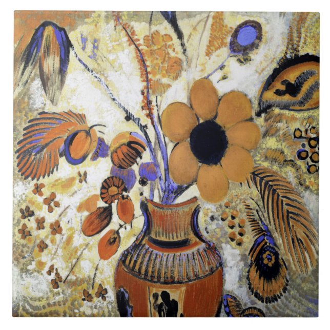 Etruscan Vase com Flores, Redon (Frente)