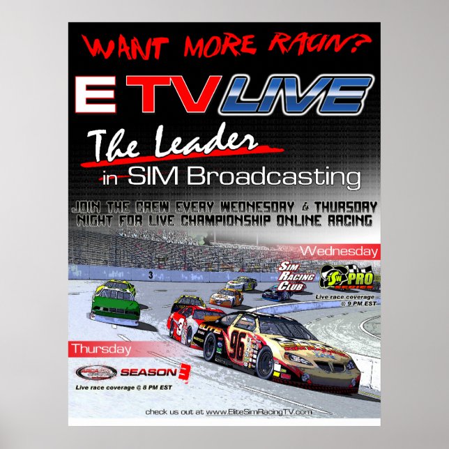 ETV Live Racin Poster (Frente)