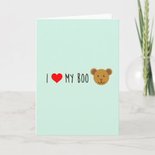 Eu <3 Meu cartão de Boo Bear