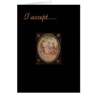 Eu aceito seu cartão da proposta de casamento