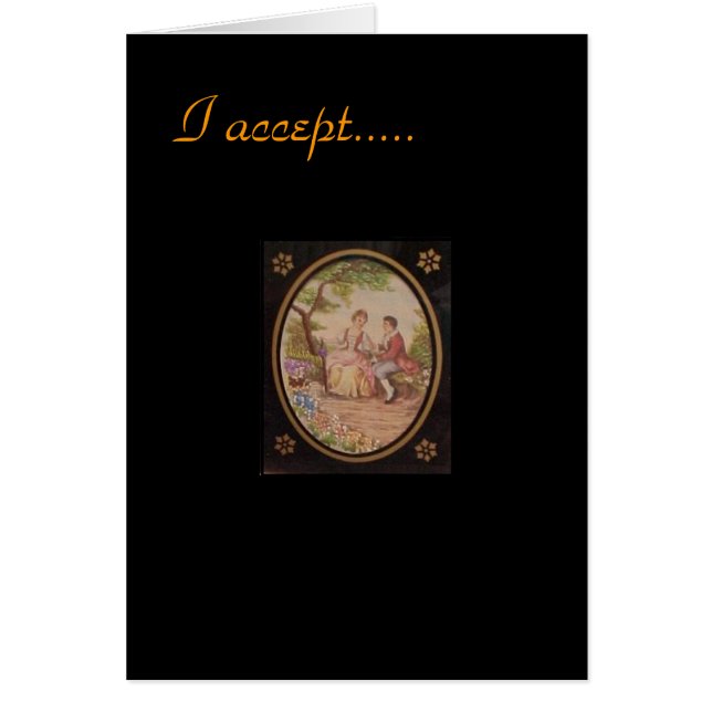 Eu aceito seu cartão da proposta de casamento (Frente)