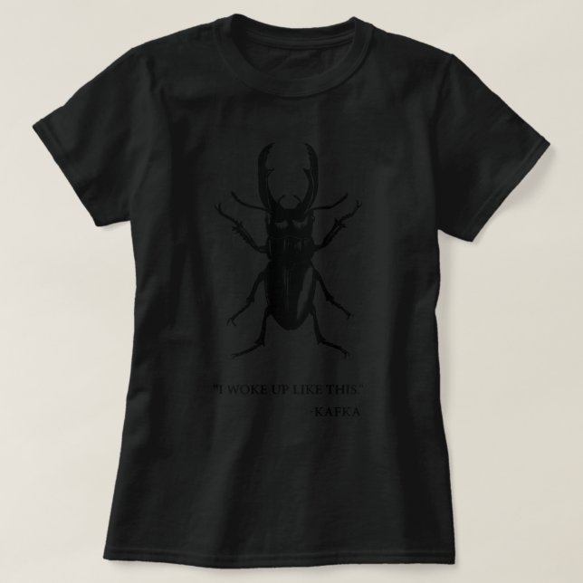 Eu acordei como esta camisa Kafka Essential (Frente do Design)
