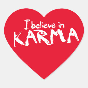 Eu acredito em etiquetas do coração das karmas