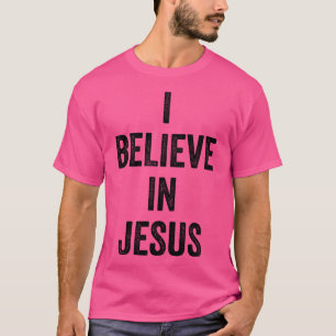 Eu Acredito Em Jesus Camisa Para Cristãos Em Preto
