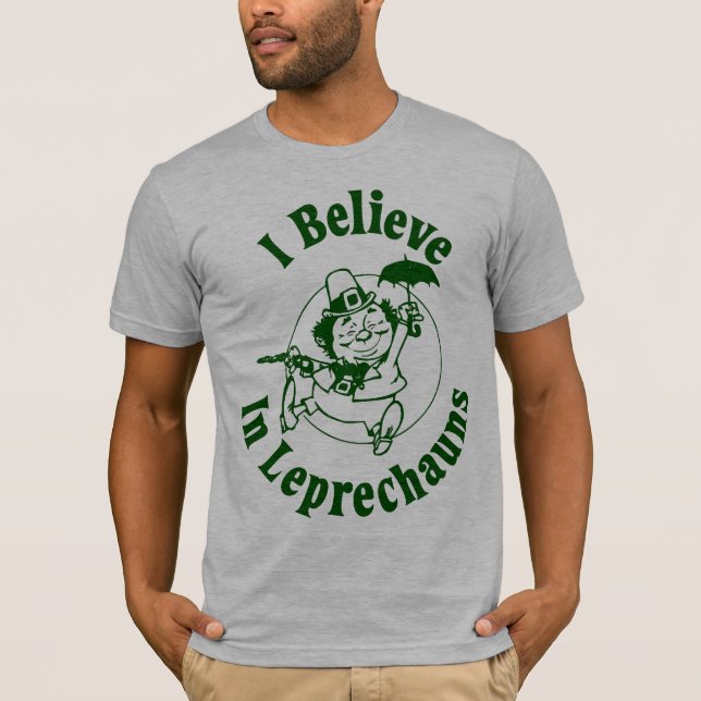 Eu acredito na camisa dos Leprechauns (Frente)