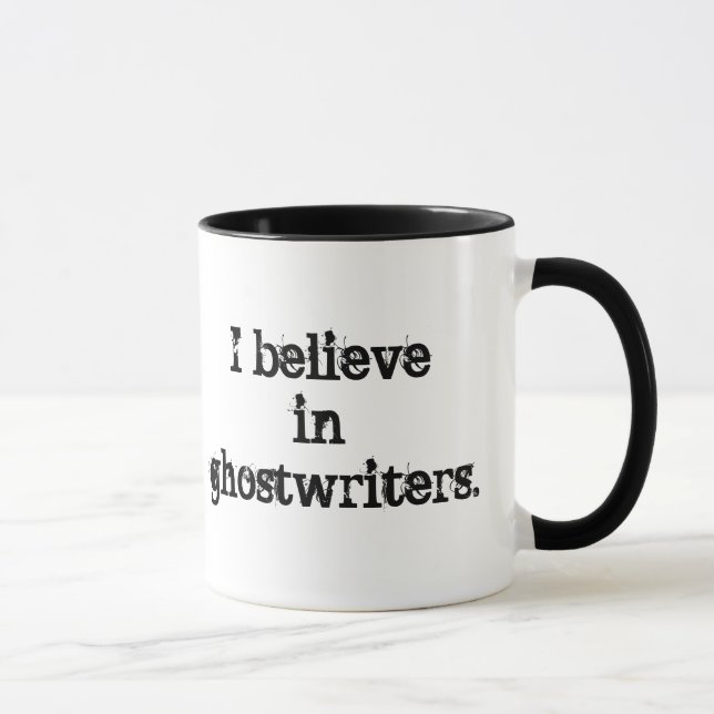 Eu acredito na caneca dos Ghostwriters (Direita)