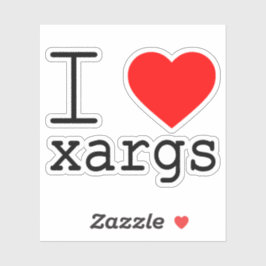 Eu ❤️ adesivo de vinil xargs