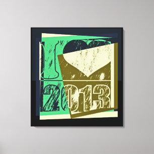 Eu adoro 2013 - Pop art Canvas