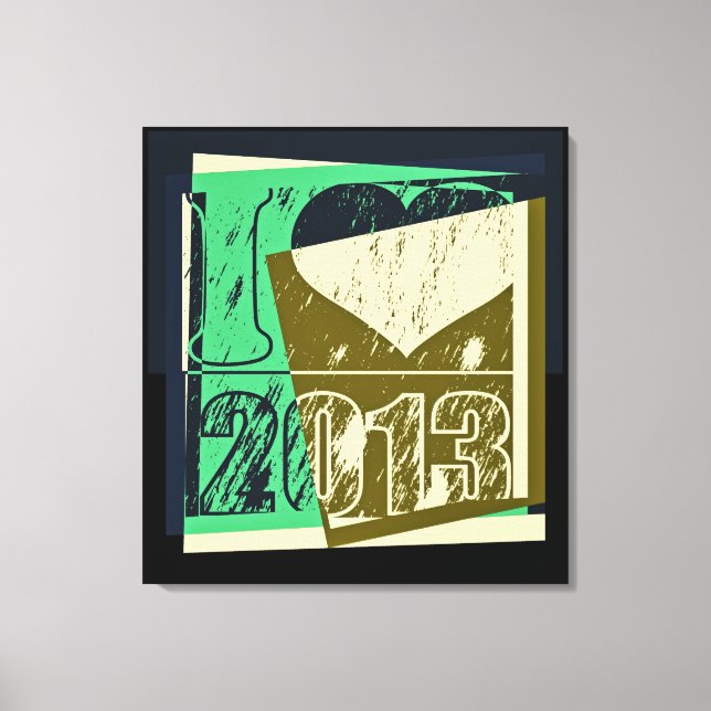 Eu adoro 2013 - Pop art Canvas (Frente)