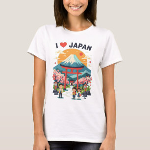 Eu adoro a camisa do Japão - 'I Ä Japan' Viagem Te