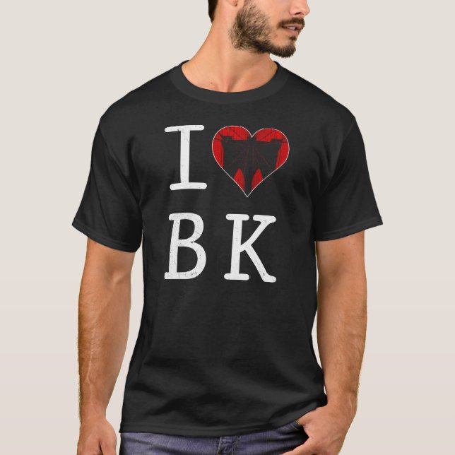 Eu adoro a camiseta Brooklyn New York (Frente)