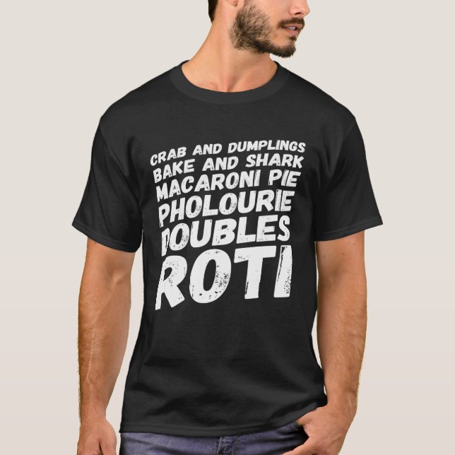 Eu adoro a camiseta Comida de Trinidad e Tobago (Frente)