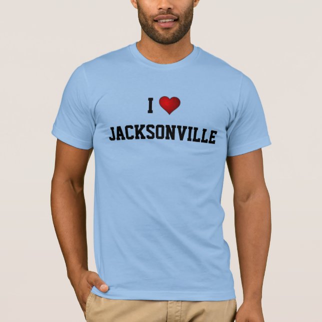 Eu adoro a camiseta JACKSONVILLE (Frente)