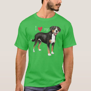 Eu adoro a minha camiseta entlebucher