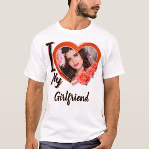 Eu adoro a minha camiseta namorada com fotografia