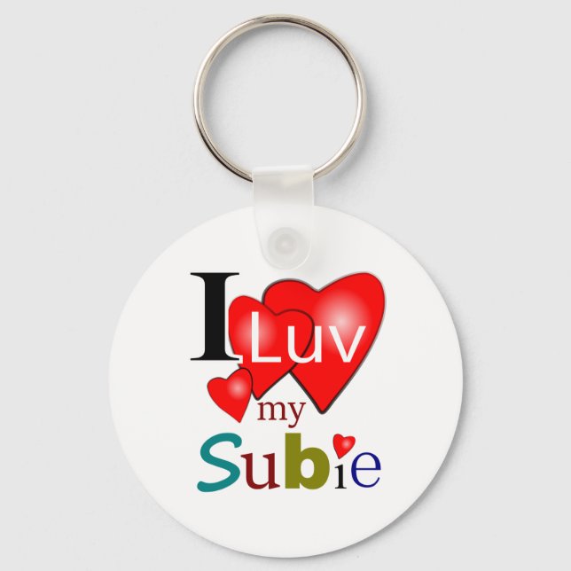 Eu adoro a minha Chaveiro Subie (Frente)