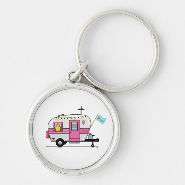 Eu adoro acampar Chaveiro (Frente)