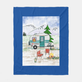 Eu adoro acampar cobertor de velo