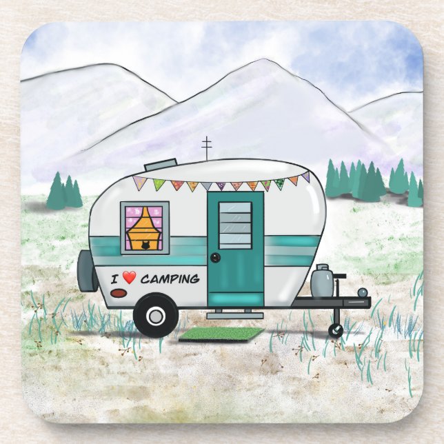 Eu Adoro Acampar Porta copos (Frente)