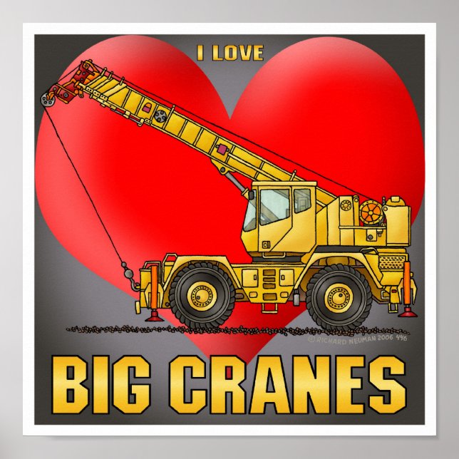 Eu Adoro Big Cranes Poster (Frente)