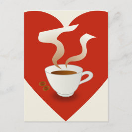 eu adoro café - cartão postal