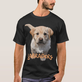 Eu adoro camisa de labradores para amantes de cães
