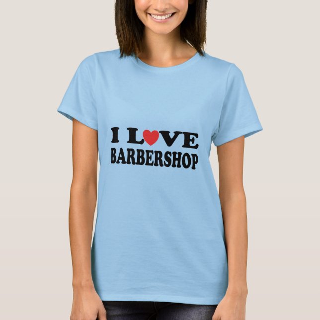 Eu adoro camiseta Barbershop (Frente)